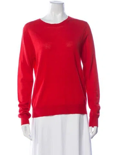 Pre-owned Zadig & Voltaire Merino Wool Crew Neck Sweater In Red