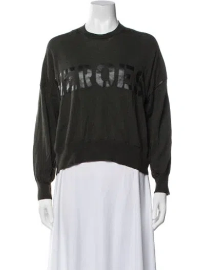 Pre-owned Zadig & Voltaire Merino Wool Graphic Print Sweater In Black
