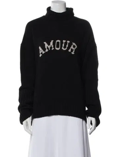 Pre-owned Zadig & Voltaire Merino Wool Graphic Print Sweater In Blue