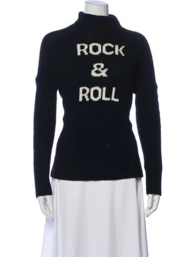 Pre-owned Zadig & Voltaire Merino Wool Graphic Print Sweater In Gray