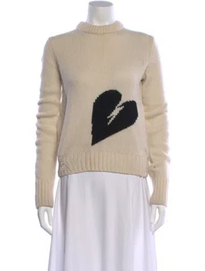 Pre-owned Zadig & Voltaire Merino Wool Graphic Print Sweater In Neutral
