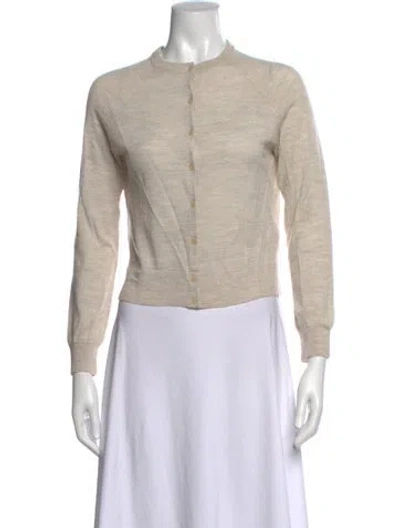 Pre-owned Zadig & Voltaire Merino Wool Graphic Print Sweater In Neutral