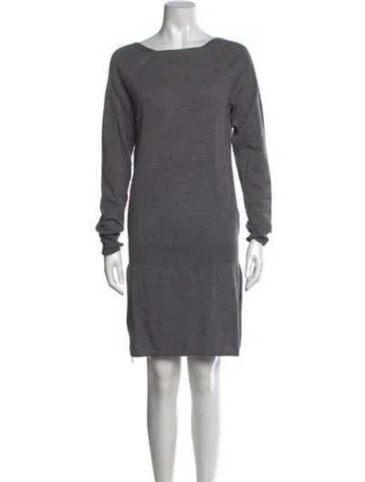 Pre-owned Zadig & Voltaire Merino Wool Knee-length Dress In Grey