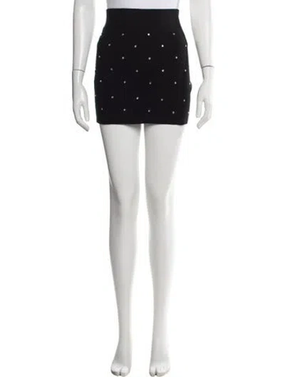 Pre-owned Zadig & Voltaire Merino Wool Mini Skirt In Black