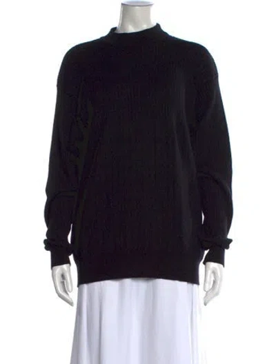 Pre-owned Zadig & Voltaire Merino Wool Mock Neck Sweater In Black