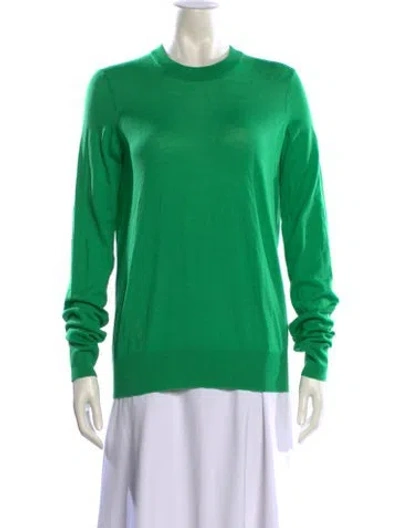 Pre-owned Zadig & Voltaire Merino Wool Mock Neck Sweatshirt In Green
