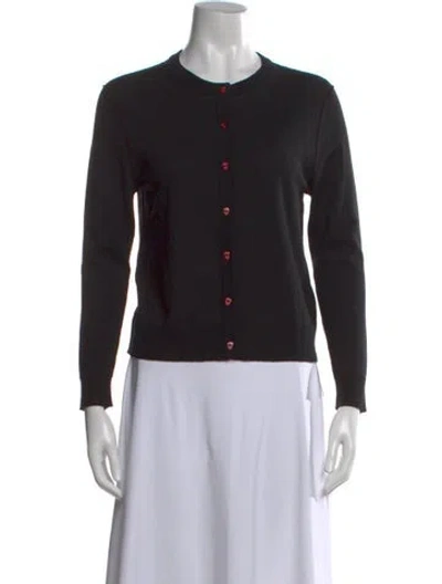 Pre-owned Zadig & Voltaire Merino Wool Open Front Sweater In Black