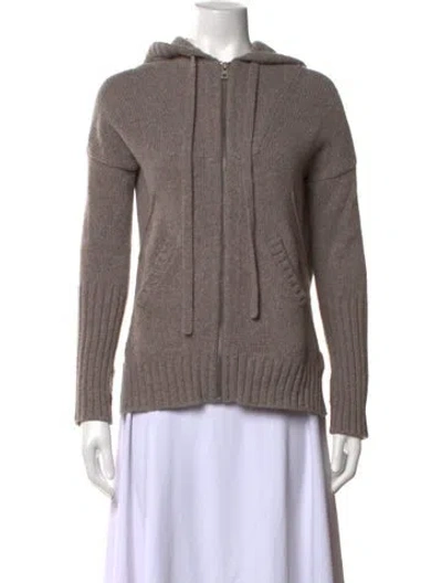 Pre-owned Zadig & Voltaire Merino Wool Open Front Sweater In Grey