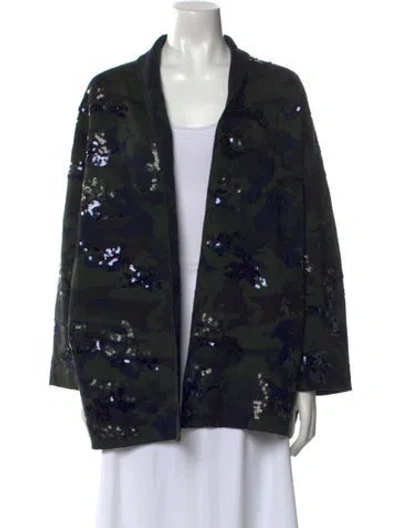 Pre-owned Zadig & Voltaire Merino Wool Printed Sweater In Blue