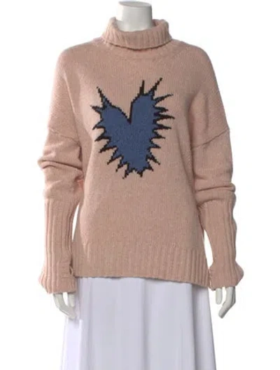 Pre-owned Zadig & Voltaire Merino Wool Printed Sweater In Pink