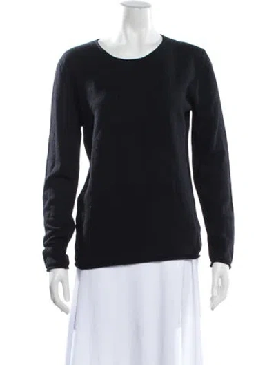 Pre-owned Zadig & Voltaire Merino Wool Scoop Neck Sweater In Black