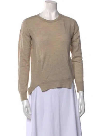 Pre-owned Zadig & Voltaire Merino Wool Scoop Neck Sweater In Brown