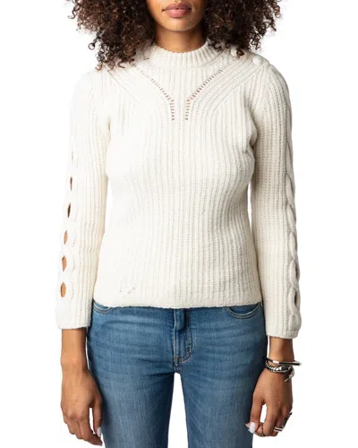 Zadig & Voltaire Merino Wool Sweater In White