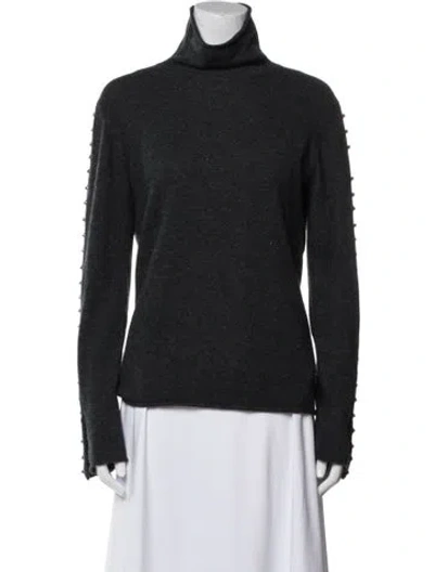 Pre-owned Zadig & Voltaire Merino Wool Turtleneck Sweater In Gray