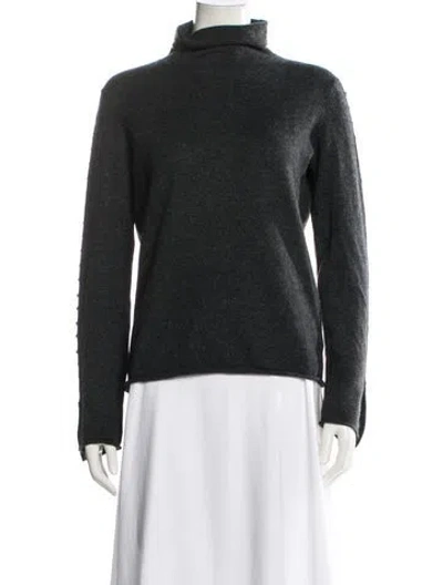 Pre-owned Zadig & Voltaire Merino Wool Turtleneck Sweater In Gray