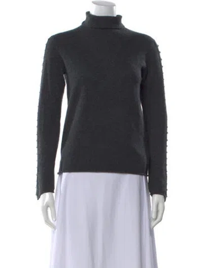 Pre-owned Zadig & Voltaire Merino Wool Turtleneck Sweater In Gray