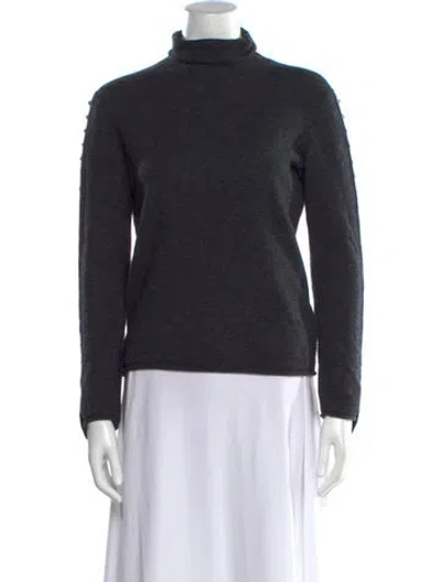 Pre-owned Zadig & Voltaire Merino Wool Turtleneck Sweatshirt In Black