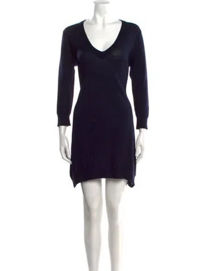 Pre-owned Zadig & Voltaire Merino Wool V-neck Sweater In Black