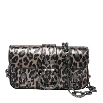Zadig & Voltaire Metal Leo Kate Wallet Bag In Animal Print