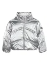Zadig & Voltaire Metallic Puffer Jacket In Gray