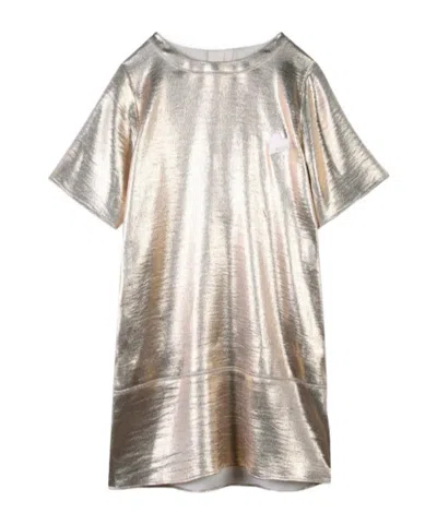 Zadig & Voltaire Kids' Metallic-finish Dress In Multi