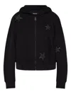 Zadig & Voltaire Knitwear With Hooded Design And Star Embellishments In Black