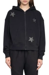 Zadig & Voltaire Knitwear With Hooded Design And Star Embellishments In Black