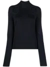 Zadig & Voltaire Micky Cut-out Merino-wool Jumper In Blue