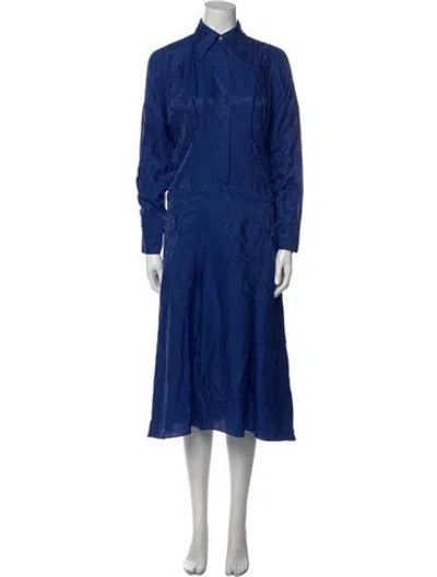 Pre-owned Zadig & Voltaire Midi Length Dress In Blue
