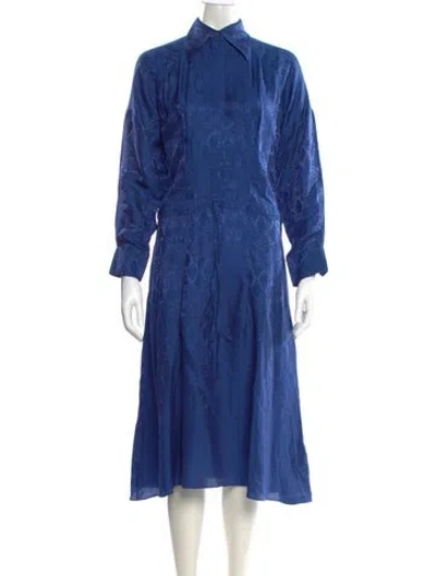 Pre-owned Zadig & Voltaire Midi Length Dress In Blue