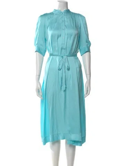 Pre-owned Zadig & Voltaire Midi Length Dress In Blue
