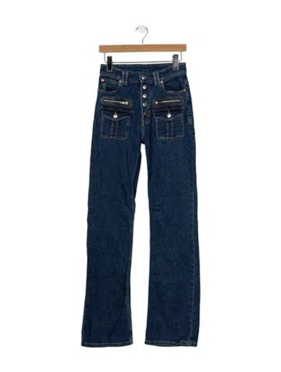 Pre-owned Zadig & Voltaire Mid-rise Flared Jeans In Blue