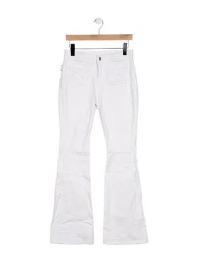 Pre-owned Zadig & Voltaire Mid-rise Flared Jeans In Blue/white