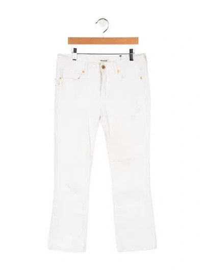 Pre-owned Zadig & Voltaire Mid-rise Flared Jeans In White