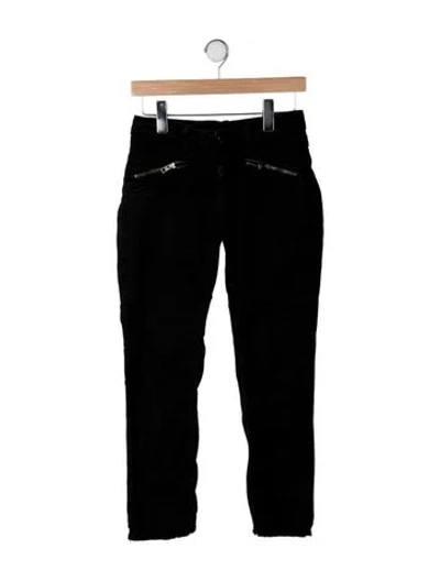 Pre-owned Zadig & Voltaire Mid-rise Skinny Leg Jeans In Black
