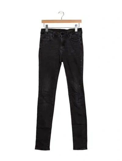 Pre-owned Zadig & Voltaire Mid-rise Skinny Leg Jeans In Black