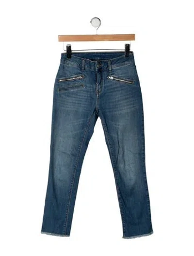 Pre-owned Zadig & Voltaire Mid-rise Skinny Leg Jeans In Blue