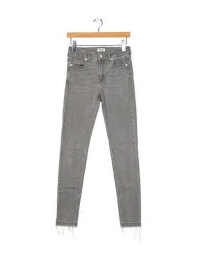 Pre-owned Zadig & Voltaire Mid-rise Skinny Leg Jeans In Gray