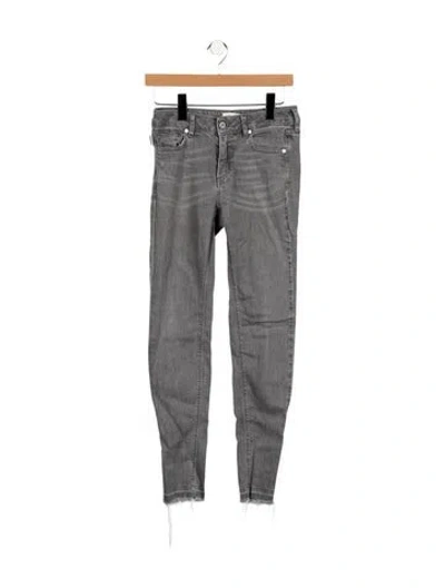 Pre-owned Zadig & Voltaire Mid-rise Skinny Leg Jeans In Gray