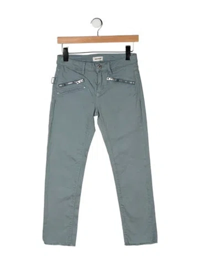Pre-owned Zadig & Voltaire Mid-rise Skinny Leg Jeans In Green