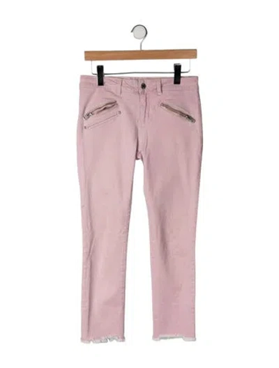 Pre-owned Zadig & Voltaire Mid-rise Skinny Leg Jeans In Pink