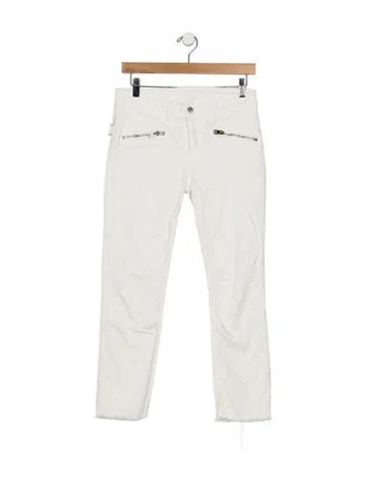 Pre-owned Zadig & Voltaire Mid-rise Skinny Leg Jeans In White