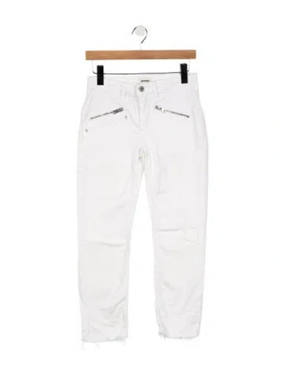 Pre-owned Zadig & Voltaire Mid-rise Skinny Leg Jeans In White