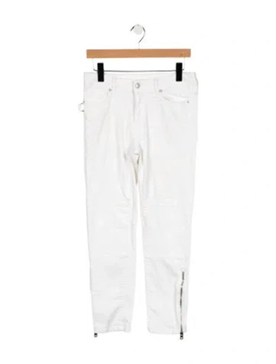 Pre-owned Zadig & Voltaire Mid-rise Skinny Leg Jeans In White