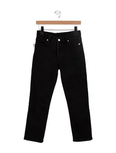 Pre-owned Zadig & Voltaire Mid-rise Straight Leg Jeans In Black
