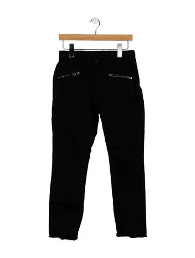 Pre-owned Zadig & Voltaire Mid-rise Straight Leg Jeans In Black