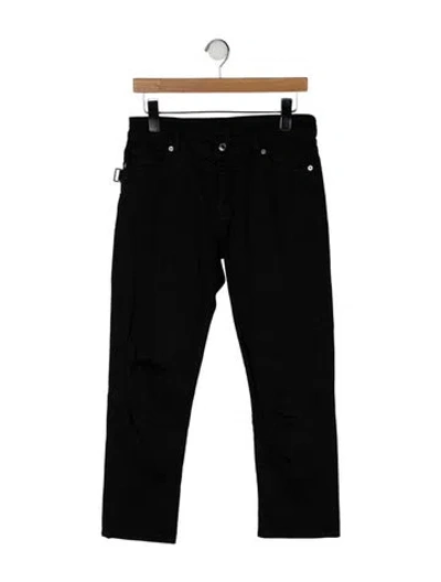 Pre-owned Zadig & Voltaire Mid-rise Straight Leg Jeans In Black