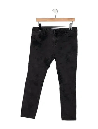 Pre-owned Zadig & Voltaire Mid-rise Straight Leg Jeans In Black