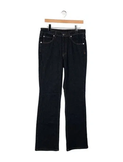 Pre-owned Zadig & Voltaire Mid-rise Straight Leg Jeans In Black