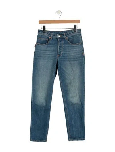 Pre-owned Zadig & Voltaire Mid-rise Straight Leg Jeans In Blue